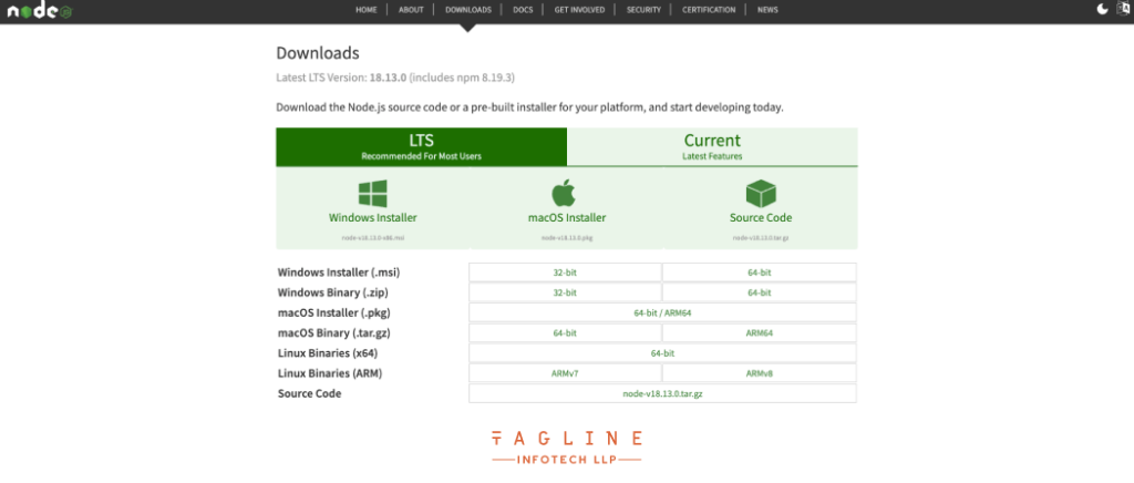 Update to Node js 19 with Binary Packages on Linux Systems