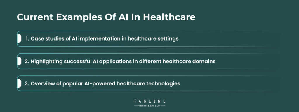 Current examples of AI in healthcare