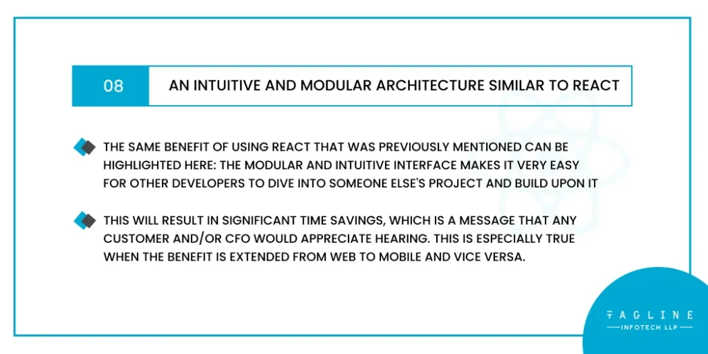 An intuitive and modular architecture similar to React