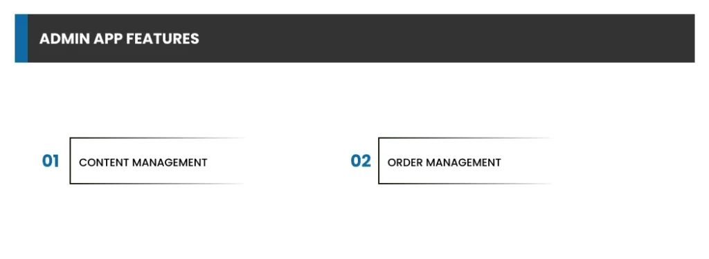 Admin App Features