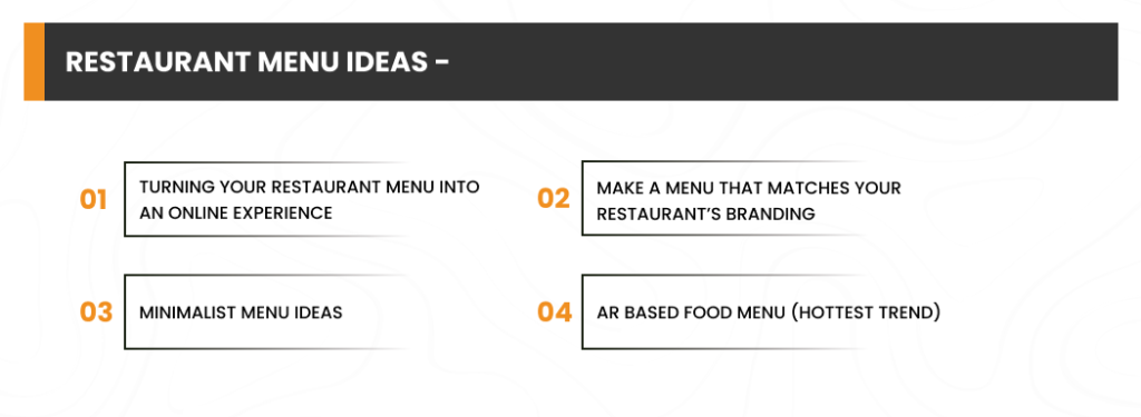 Restaurant Menu Ideas