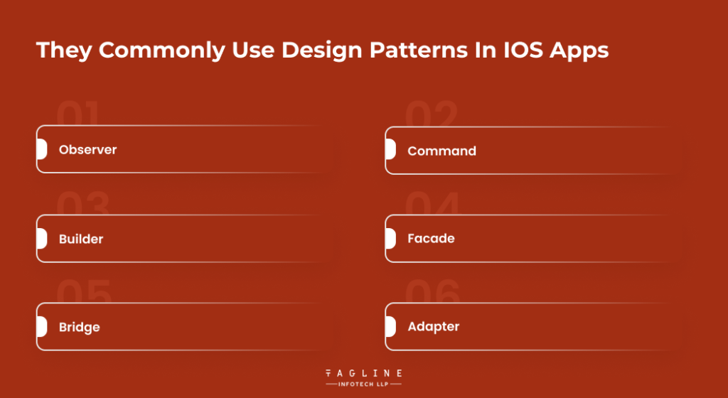 They commonly use Design Patterns in iOS apps.