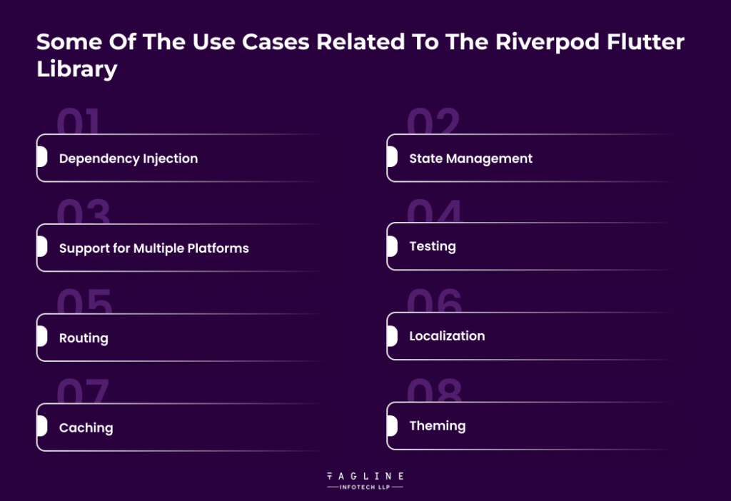 Some of the use cases related to the Riverpod Flutter Library